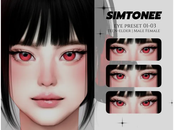 Mix Simtonee Lip Preset 01 03 by Simtonee - The Sims 4 Custom Content