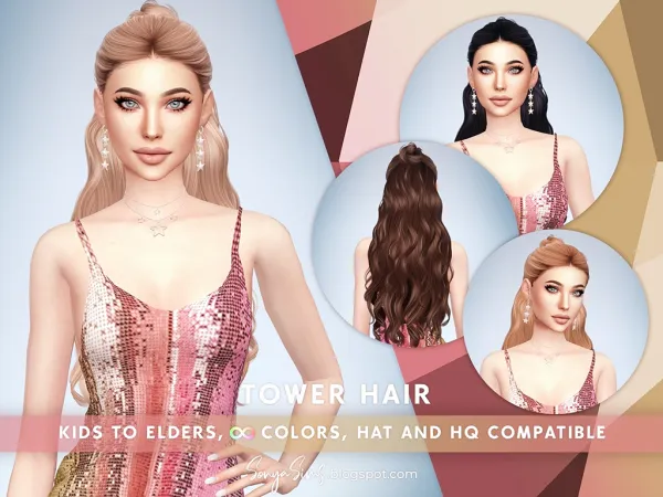 Alpha Tower Hair [simsfinds] - The Sims 4 Custom Content