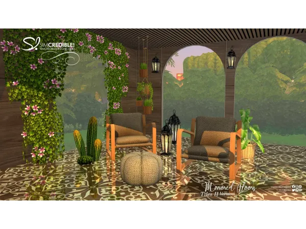 Alpha Mirrored Floors Tiles II - The Sims 4 Custom Content