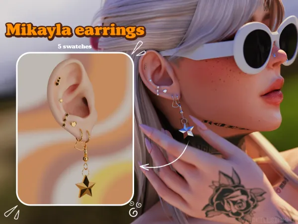 Mix Mikayla earrings - The Sims 4 Custom Content