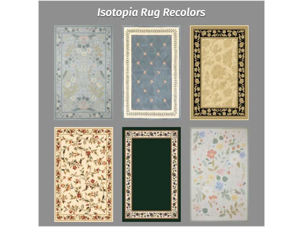 Isotopia Rug Recolors by unidentifiedsimmer - The Sims 2 Custom Content