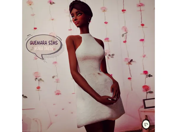 Alpha Mara dress by Guemara - The Sims 4 Custom Content