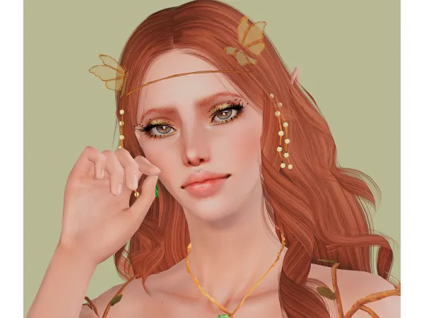 Sims 3 Alpha Female Head Accessories CC: 4to3 Cadence Butterflies Headband ACC by VMSims