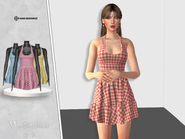 Maxis Match Gulia Dress by _WAZOWSKI_ - The Sims 4 Custom Content