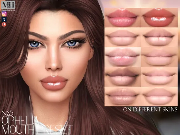 Alpha Ophelia Mouth Preset N25 - The Sims 4 Custom Content