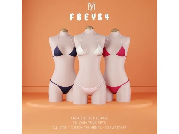 Alpha FR_Zara Pearl Sets - The Sims 4 Custom Content