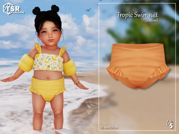 Alpha Tropic Swimsuit (bottom) for infant - The Sims 4 Custom Content