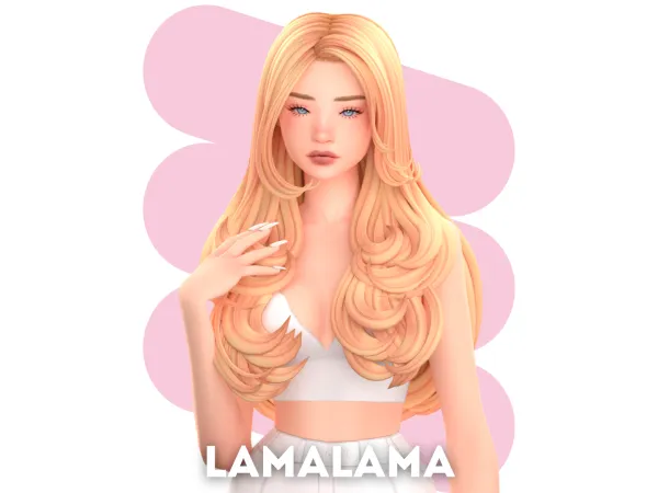 Maxis Match Hair Roni by lamalamalove - The Sims 4 Custom Content
