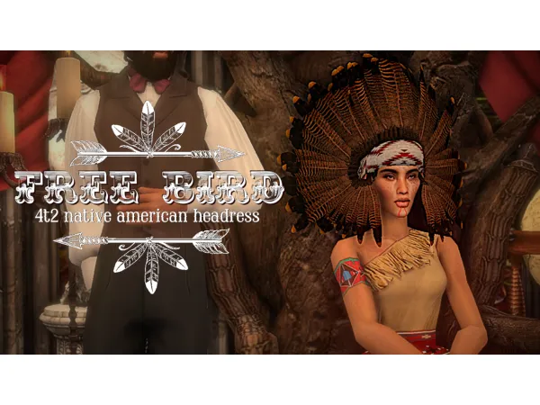 Sims 2 Alpha  CC: Free Bird native american headdresses by nervosims
