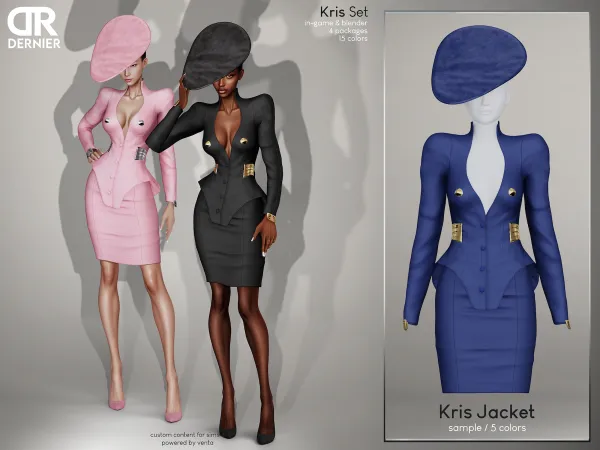 Alpha DERNIER Kris Jacket (Sample) - The Sims 4 Custom Content