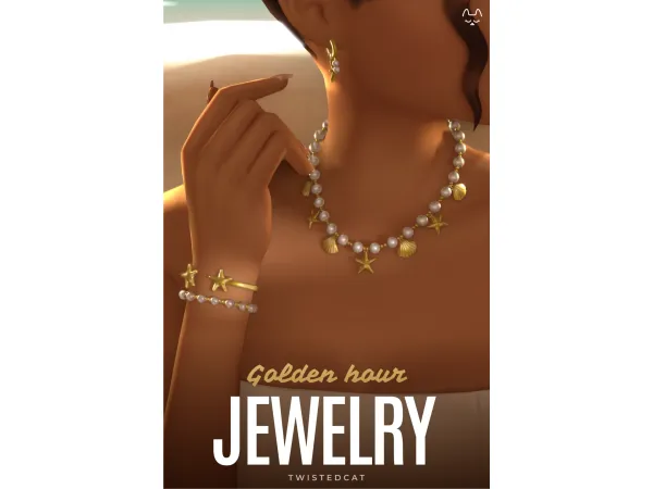 Maxis Match Golden Hour Jewelry Set by TwistedCat - The Sims 4 Custom Content