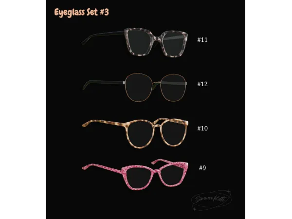 Alpha Eyeglass Set 3 - The Sims 4 Custom Content