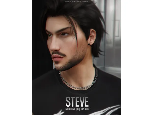 Alpha VOLKS FACIAL HAIR N01 - The Sims 4 Custom Content