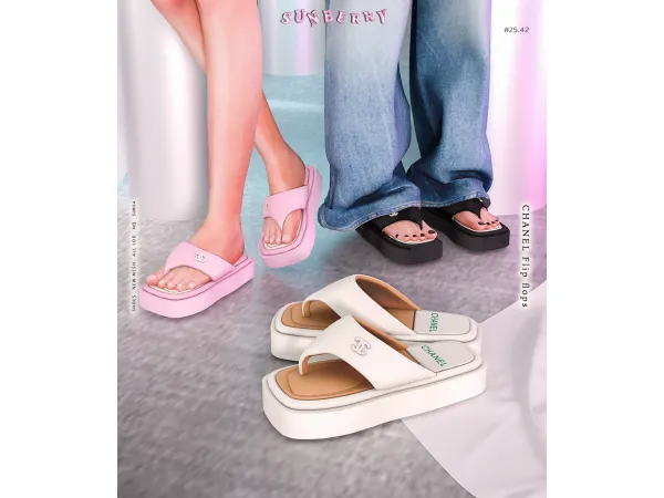 Alpha [SUNBERRY] #25.42_Flip flops - The Sims 4 custom content