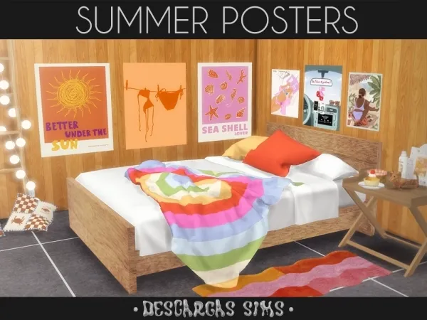 Alpha Summer Posters ufe0f - The Sims 4 Custom Content