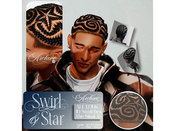 Alpha Swirl Star by ar3chive - The Sims 4 Custom Content