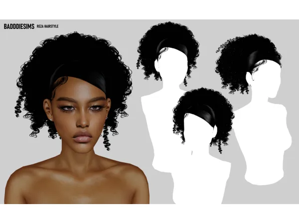 Alpha REZA HAIRSTYLE by BadddieSims - The Sims 4 Custom Content