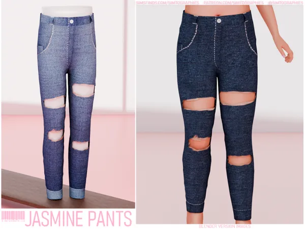 Alpha Jasmine Pants - The Sims 4 Custom Content