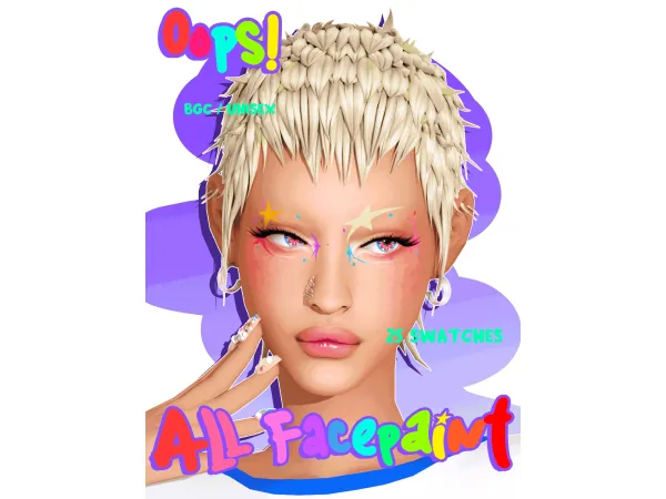 Maxis Match Oops All Facepaint by wotunciba - The Sims 4 Custom Content