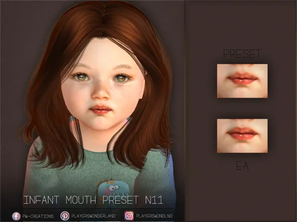 Mix Infant Mouth Preset N11 by PlayersWonderland - The Sims 4 Custom Content