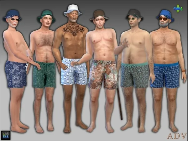 Alpha Swimwear for seniors - The Sims 4 Custom Content