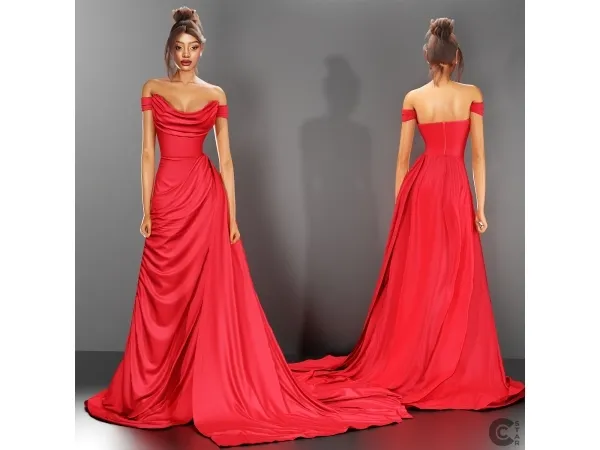 Mix Floor Sweeping Gown cool_conent_star - The Sims 4 Custom Content