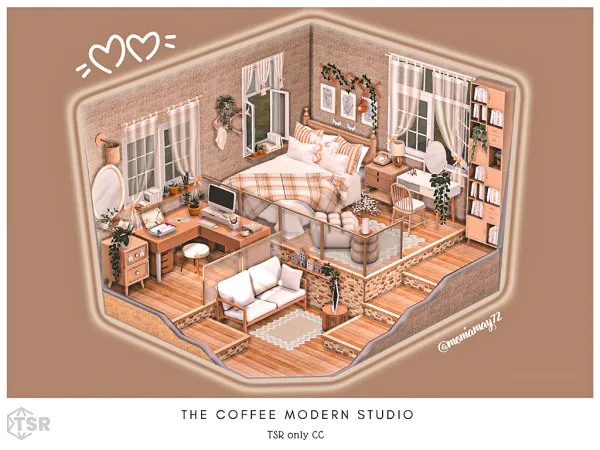 Alpha The Coffee Modern Studio - The Sims 4 Custom Content