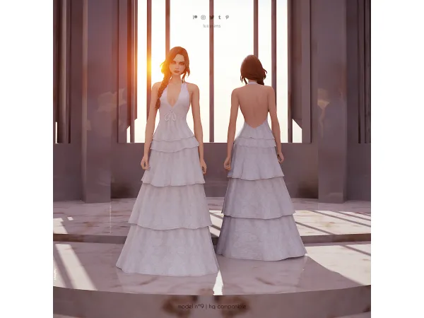 Maxis Match dress nu00ba9 wedding collection - The Sims 4 Custom Content