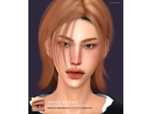 Alpha ohmyheart jimmy brows - The Sims 4 Custom Content