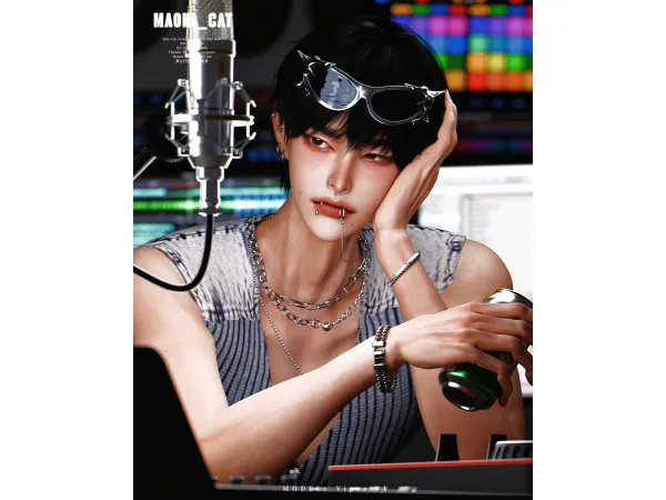 Alpha Labret No4 by Maonicat - The Sims 4 Custom Content