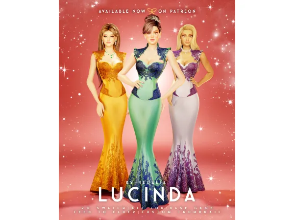 Maxis Match LUCINDA DRESS by simsregalia - The Sims 4 Custom Content