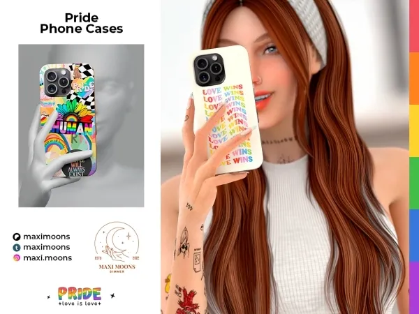 Mix Pride Phone Cases - The Sims 4 Custom Content