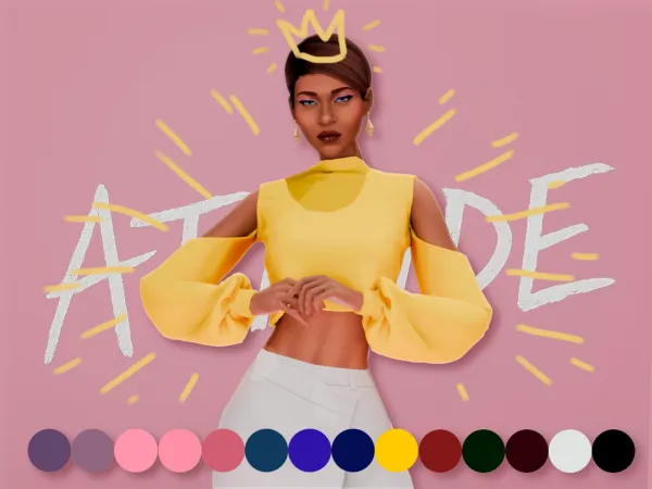 Maxis Match ATTNDE Sweatshirt Mod - The Sims 4 Custom Content
