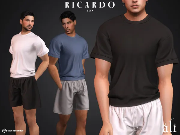 Mix RICARDO top by ali1 - The Sims 4 Custom Content