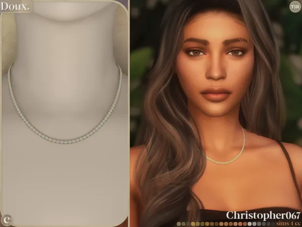 Alpha Doux Necklace Christopher067 by christopher067 - The Sims 4 Custom Content