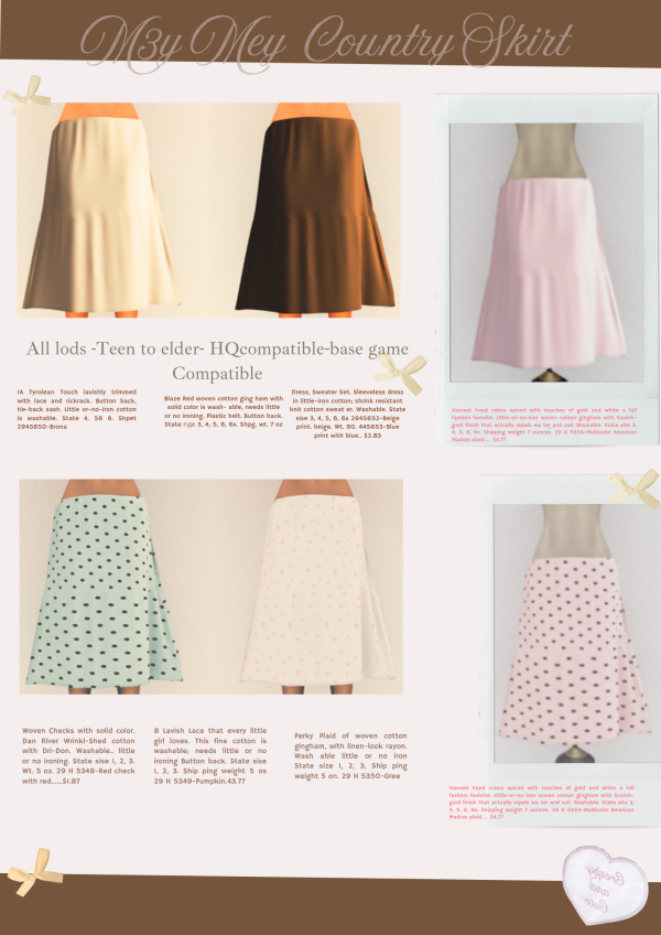 Mix M3y Mey Maria Country Skirt ᡣ𐭩 ౨ৎ by meymey - The Sims 4 Custom Content