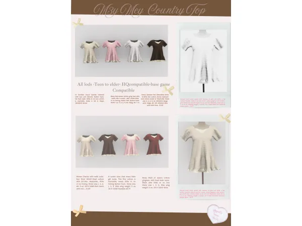 Mix M3y Mey Country Top u02d6 u1863ud802udf69 u22b9 u08ea u0c68u09ceu02dau208a - The Sims 4 Custom Content