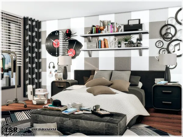 Mix B28 Bedroom - The Sims 4 Custom Content