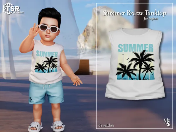 Alpha Summer Breeze Tanktop (infant) - The Sims 4 Custom Content
