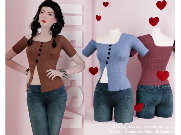 Alpha ILN Mora Set - The Sims 4 Custom Content