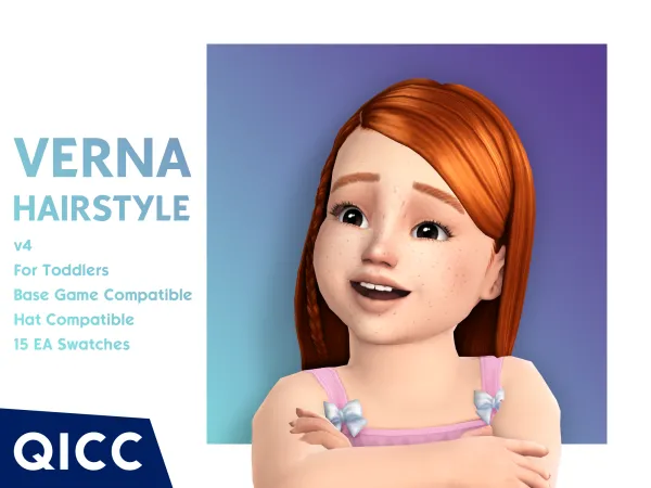 Maxis Match Verna Hair v4 - The Sims 4 Custom Content