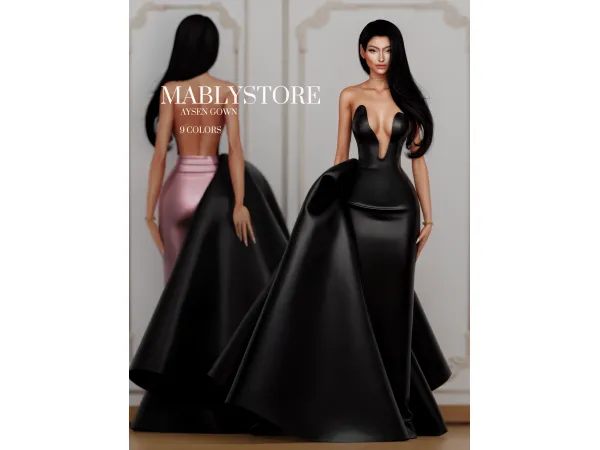 Alpha BALL GOWN by Mably - The Sims 4 Custom Content