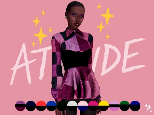 Maxis Match ATTNDE Corset Shirt Mod by ATTNDE - The Sims 4 Custom Content