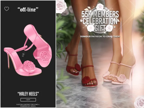Alpha Off Line Haley Heels (55K Members Gift) - The Sims 4 Custom Content