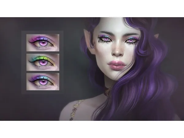Alpha LUMEN EYESHADOW by Remussirion - The Sims 4 Custom Content