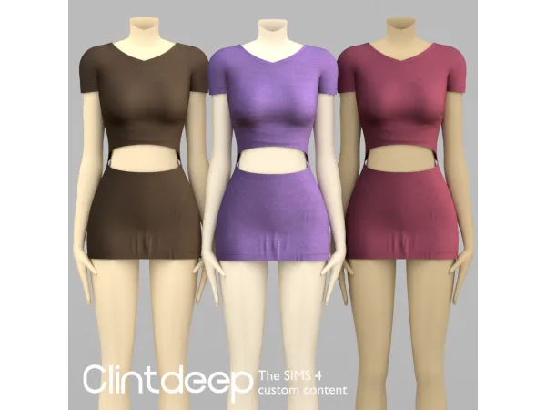 Clintdeep TS4 CC Audrey Mini Dress Cut-Out