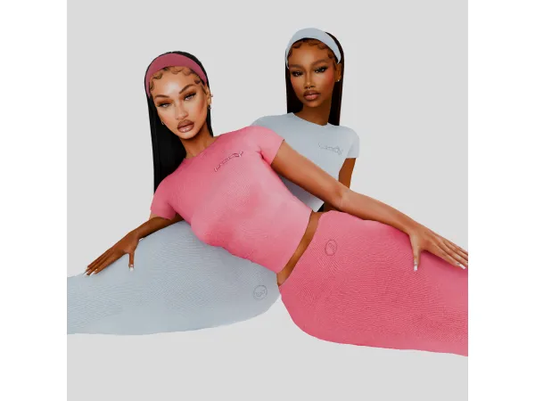 Alpha BODY by RAVEN TRACY SKIRT N TOP SET by Baddiexsimmer - The Sims 4 Custom Content