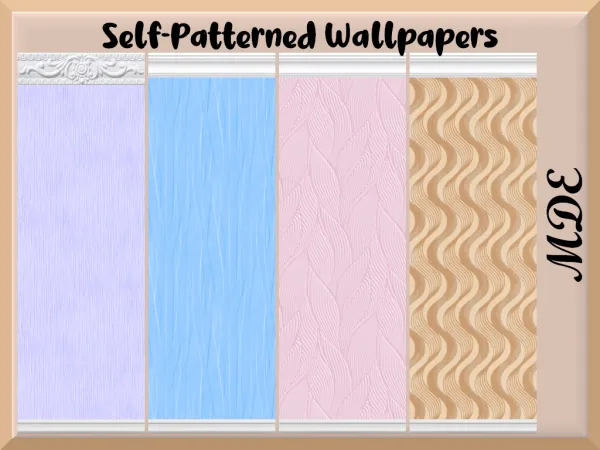 Maxis Match Self patterned Wallpapers by MDE - The Sims 4 Custom Content