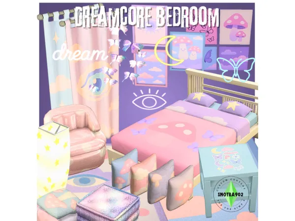 Maxis Match Dreamcore Bedroom by Snotra902 - The Sims 4 Custom Content
