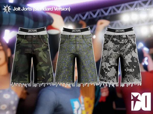 Alpha Jolt Jorts (Standard Version) - The Sims 4 Custom Content